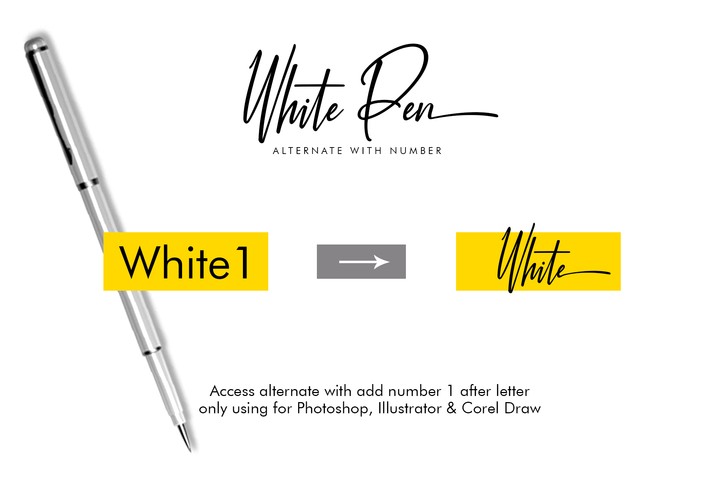 Przykładowa czcionka White Pen #5
